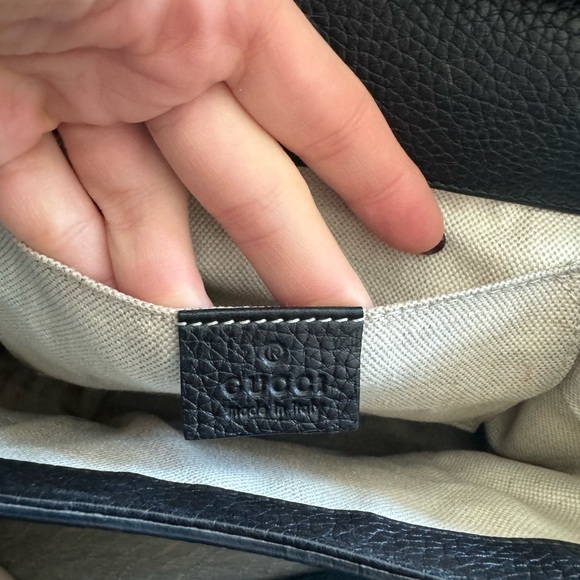 Gucci GG Marmont Top Handle Bag Black Leather Crossbody Gold Hardware - Picture 11 of 11